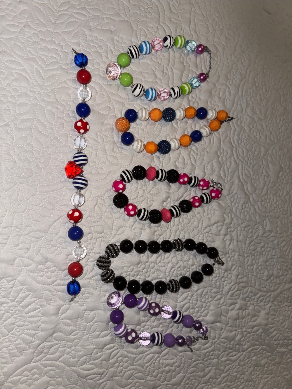 Kids Beaded necklaces - Multicolor Fun Jewelry